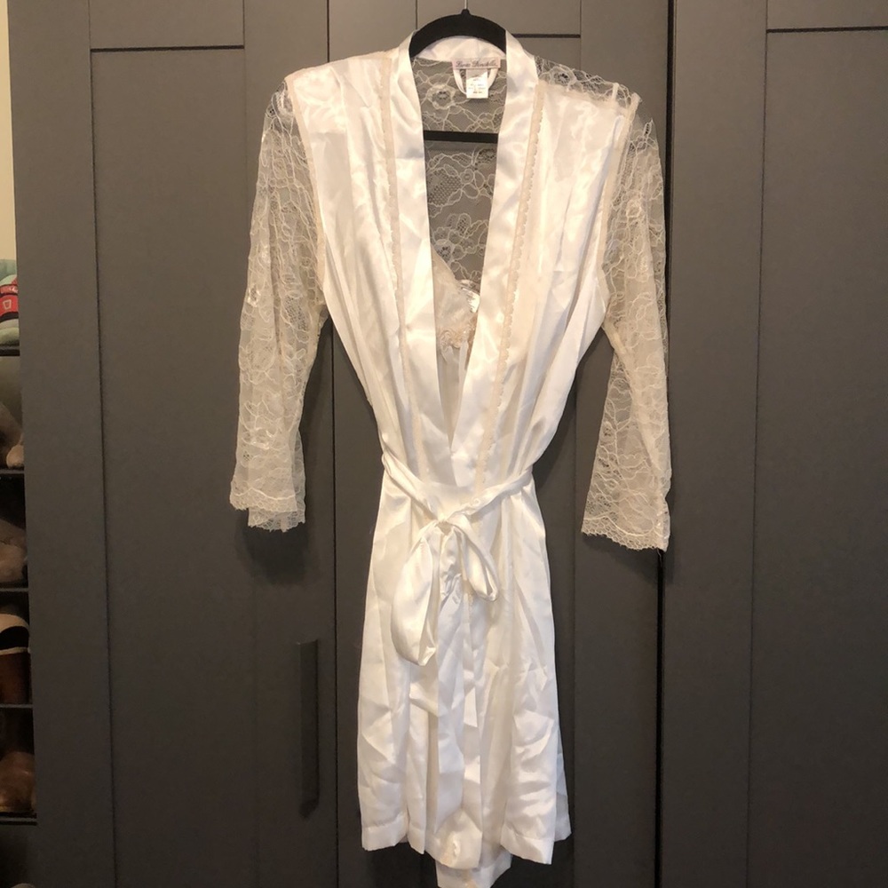 Ivory two piece bridal lingerie set